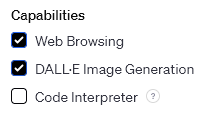 GPT Builder Capabilities: Web Browsing aktivieren